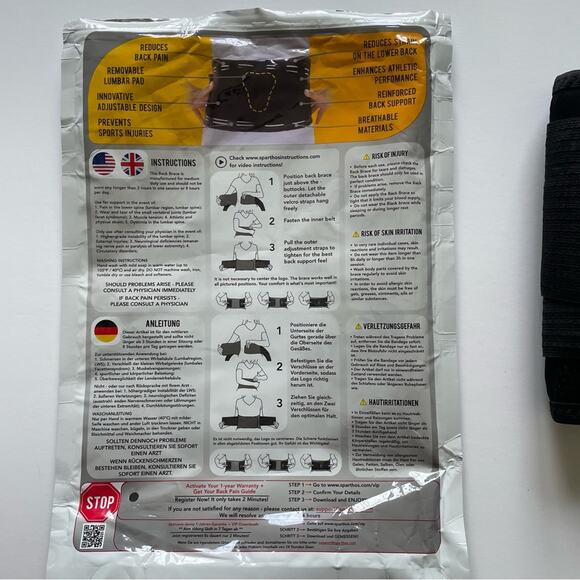 Sparthos Back Support Brace Small - Picture 7 of 12